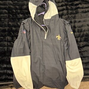 Nike Black and Cream Hooded Pullover